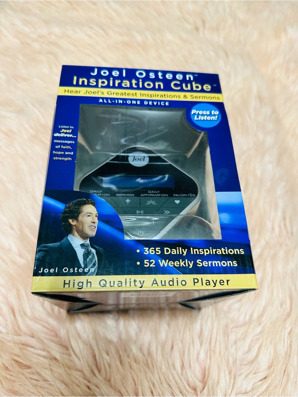 Joel Osteen Inspiration Cube High Quality Audio Player - Blue